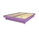 Lit Plateforme Bois Massif Pas Cher, Couleur: Lilas, Dimensions: 140x200