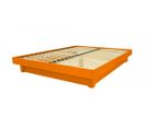 Lit Plateforme Bois Massif Pas Cher, Couleur: Orange, Dimensions: 140x200