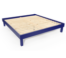 Lit Confort Grande Taille 180x200 Cm Bois, Couleur: Bleu Foncé, Dimensions: 180x200