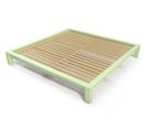 Lit King Size 200 X 200 Cm Bois, Couleur: Vert Pastel, Dimensions: 200x200