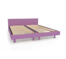 Lit Twin Bois Massif, Couleur: Lilas, Dimensions: 80x190