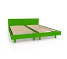 Lit Twin Bois Massif, Couleur: Vert, Dimensions: 80x190