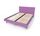 Lit Viking Style Scandinave Bois 2 Places, Couleur: Lilas, Dimensions: 140x190