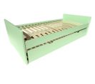 Lit Gigogne Abc Pin Massif, Couleur: Vert Pastel, Dimensions: 80x190