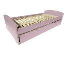 Lit Gigogne Happy Pin Massif, Couleur: Violet Pastel, Dimensions: 90x190