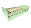 Lit Gigogne Happy Pin Massif, Couleur: Vert Pastel, Dimensions: 80x190