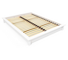 Lit Futon Solido Bois Massif - 2 Places, Couleur: Blanc, Dimensions: 140x200