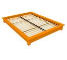 Lit Futon Solido Bois Massif - 2 Places, Couleur: Orange, Dimensions: 160x200