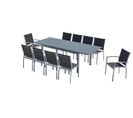 Salon De Jardin Extensible En Alu 10 Personnes Gris Arezzo