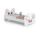 Lit Simple Enfant Pink Cat 140x70 Cm Avec Matelas