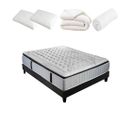 Pack Phigalie 140x190 Cm - Matelas Ressorts  + Sommier + Accessoires