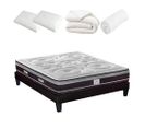 Pack Divin 180x200 Cm Matelas Ressorts + Sommier Bois + Accessoires