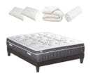 Pack Colombe 180x200 Cm Matelas Mousse + Sommier Bois + Accessoires