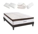 Pack Zermatt 140x200 Cm Matelas Mousse + Sommier Bois + Accessoires