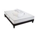 Pack Cristal 140x190 Cm Matelas Mousse + Sommier Bois + Accessoires