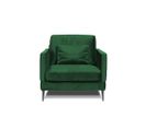 Fauteuil Splendido Velours Vert - 1 Place