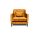 Fauteuil Splendido Velours Jaune - 1 Place