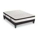 Ensemble Matelas Emeraude Mousse Accueil Mémoire De Forme Et Sommier Tissu Gris - 160 X 200 Cm