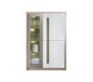 Roma Armoire Vitrine 2 Portes Battantes Avec Lumières LED 90x130 Cm