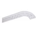 Simi Rail De Plafond Tringle En Pvc Pour Rideaux à Crochets    Blanc   Double Rail Courbé 200 Cm