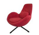 Space - Fauteuil Rotatif Tissu Rouge