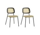 Memphis - Lot De 2 Chaises De Repas Simili Cuir Beige