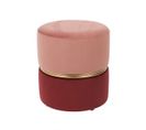 Art Deco - Tabouret Pouf Velours Rose