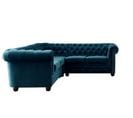 William - Canapé Chesterfield D'angle Réversible - 5 Places - En Velours