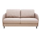 Canapé Droit Convertible 3 Places Cosmos En Tissu Beige