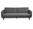 Canapé Droit Convertible 2 Places Babylone En Tissu Gris