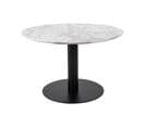 Valverde - Table Basse Ronde - Effet Marbre - Noir - 70 Cm