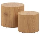 Aeryn - Lot De Deux Tables Basses - Chêne Naturel - 48 Et 40 Cm