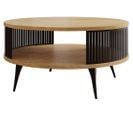 Forini - Table Basse - Chêne Clair Et Noir - 75 Cm