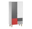 Armoire 2 Portes Concept - Rouge