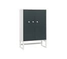 Petite Armoire 2 Portes Nest - Blanc Gris