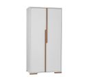 Armoire 2 Portes Snap - Blanc Et Bois