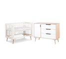 Lit Bébé 60x120 Et Commode à Langer Sofie - Blanc