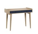 Bureau 2 Tiroirs Retro - Bois Bleu