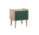 Chevet 1 Porte Retro - Bois Vert