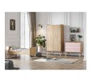 Chambre Complète Évolutive 70x140 Vintage - Bois Rose