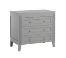 Commode 3 Tiroirs Milenne - Gris