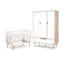 Lit Bébé 60x120 Et Armoire 3 Portes Sofie - Blanc