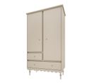 Armoire 2 Portes 2 Tiroirs Babushka - Olive