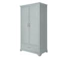 Armoire 2 Portes 1 Tiroir Melody - Gris