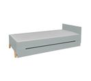 Lit 90x200 Sommier Et Tiroir Inclus Zara - Gris