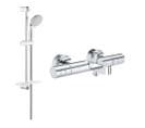 Grohe  Ensemble De Bain Mitigeur Grohtherm Avec Douchette + Barre De Douche + Porte Savon Tempesta