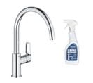 Robinet Mitigeur Cuisine Grohe Bauloop Bec Haut + Produit Entretien