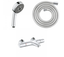 Grohe Mitigeur Bain Douche Precision Trend Avec Douchette 3jets Vitalio Comfort 100 Et Flexible 200