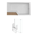 Pack Baignoire Bain Douche 150 X 80 Jacob Delafon Neo Version Droite + Étagère + Pare Bain Chromé