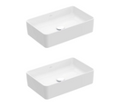 Lot De Deux Vasques à Poser Rectangles Villeroy Et Boch Collaro Stone White Ceramicplus